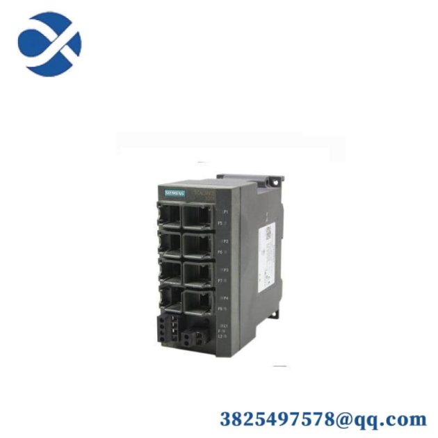 SIEMENS 6GK5208-0BA00-2AA3: Industrial-grade SCALANCE X208 Managed Ethernet Switch, 8 Ports